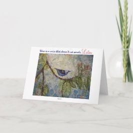 Rumi Inspiration Wasserfarbenfrohe Vogelkunstkarte Karte