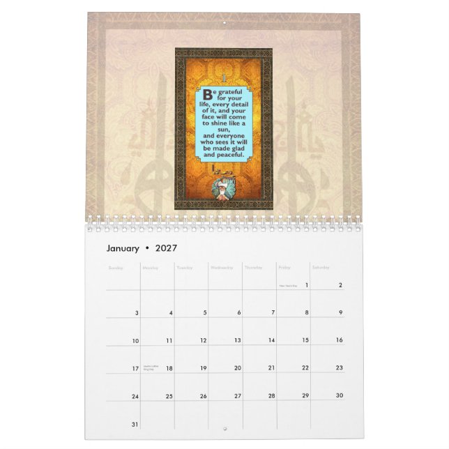 RUMI Kalender 2013 mit emporhebenden (Jan 2027)