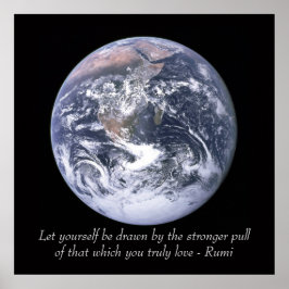 Rumi Liebe Earth Poster
