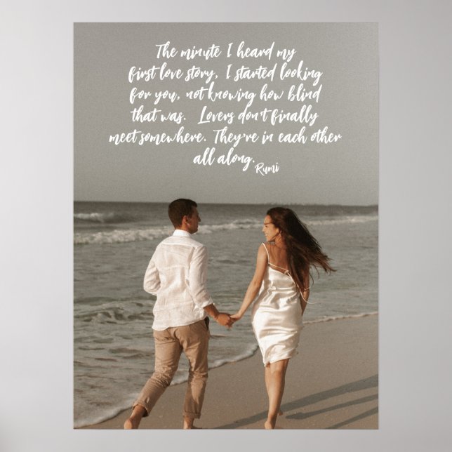 Rumi Liebe Story Add Your Foto Poster (Vorne)