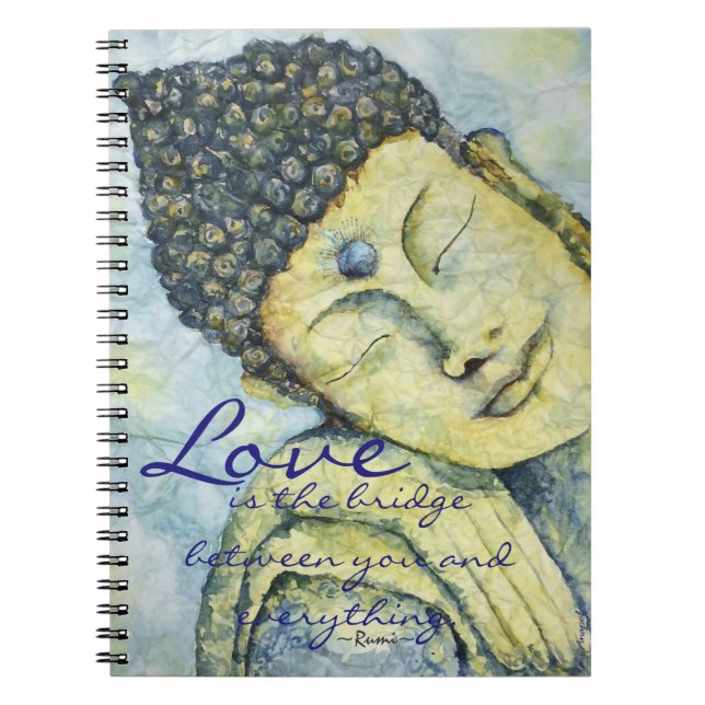 Rumi Liebe-Zitat-Buddha-Kunstzeitschrift Notizblock (Vorderseite)