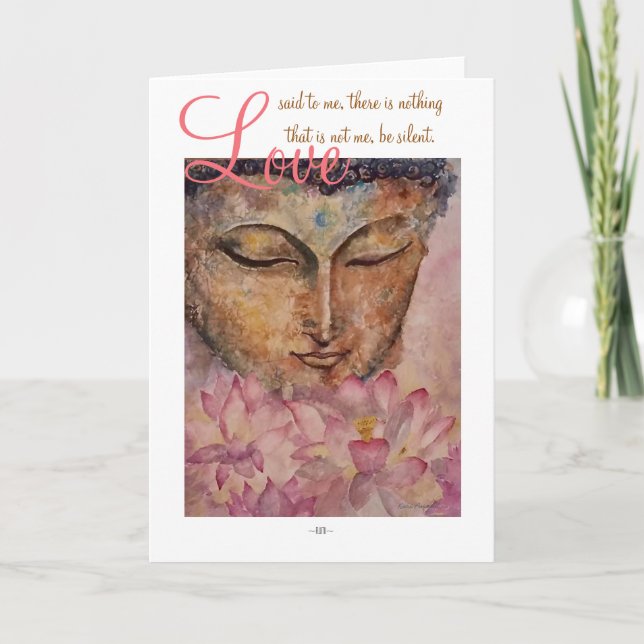 Rumi Liebe-Zitat-Buddhawatercolor-Kunst-Karten Karte (Vorderseite)