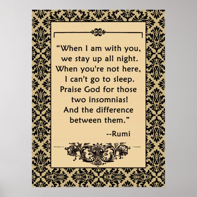 RUMI-LIEBE-Zitat für Plakate oder Printwerbung (Vorne)