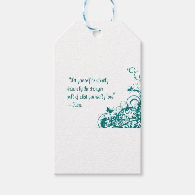 Rumi Liebe Zitat Geschenkanhänger (Vorderseite)