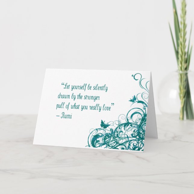 Rumi Liebe Zitat Karte (Vorderseite)