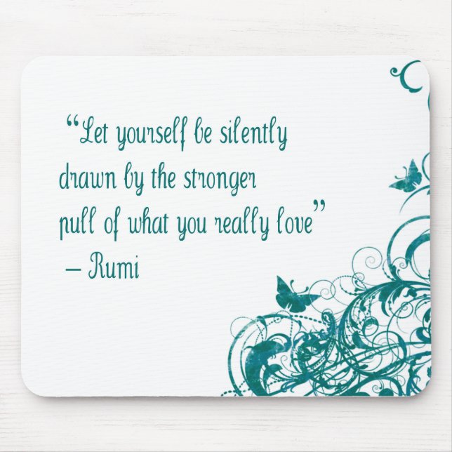 Rumi Liebe Zitat Mousepad (Vorne)