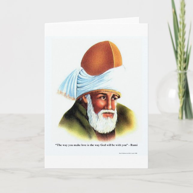 Rumi "Make Liebe" Zitat auf T-Shirts Tasse Geschen Karte (Vorderseite)