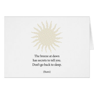 Rumi Morgenpoesie