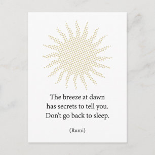 Rumi Morgenpoesie Postkarte