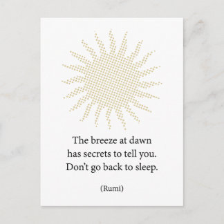 Rumi Morgenpoesie Postkarte