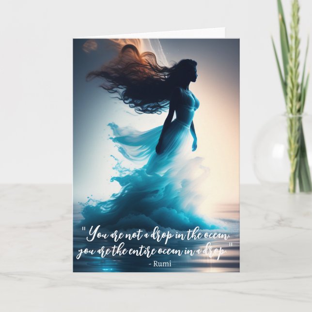 Rumi Ocean Quote Dreamscape Grußkarte Karte (Vorderseite)