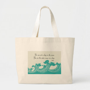 Rumi Ocean Zitat Jumbo Stoffbeutel