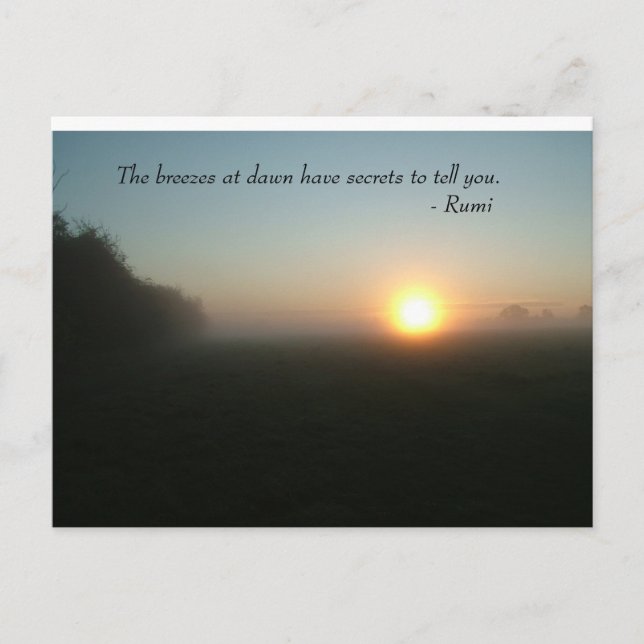 Rumi Postkarte 'The Breezes at Dawn' (Vorderseite)