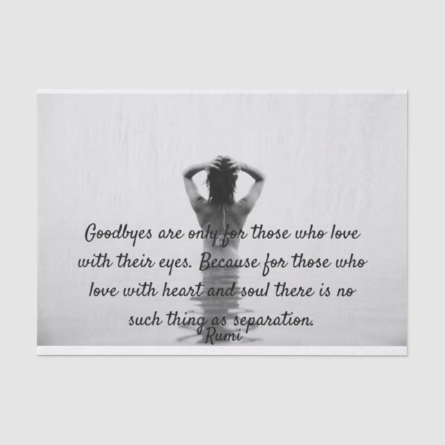 Rumi Quote Tissue Paper Seidenpapier (Vorderseite)