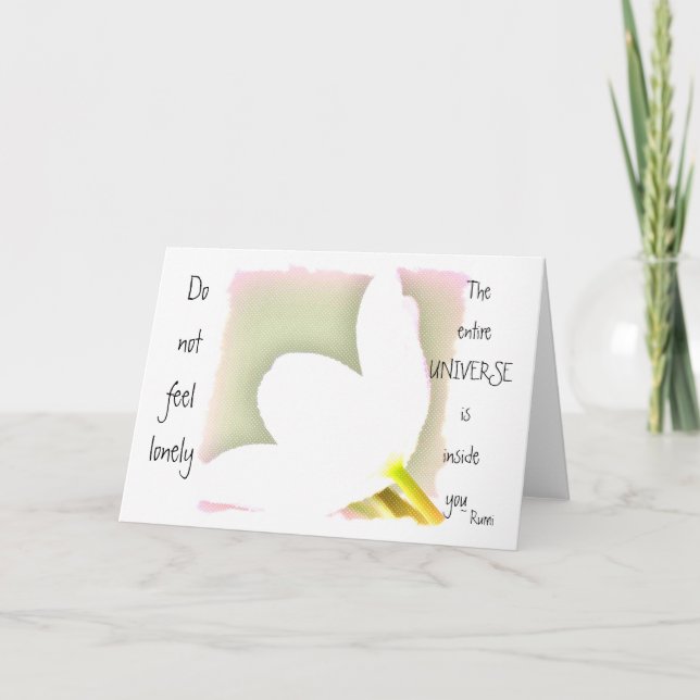 Rumi Quote Tulip Karte (Vorderseite)