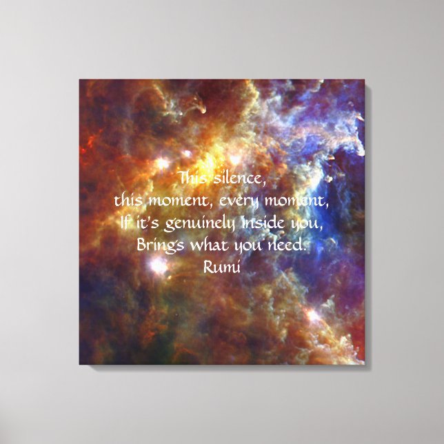 Rumi Silence Moment Leinwanddruck (Vorderseite)