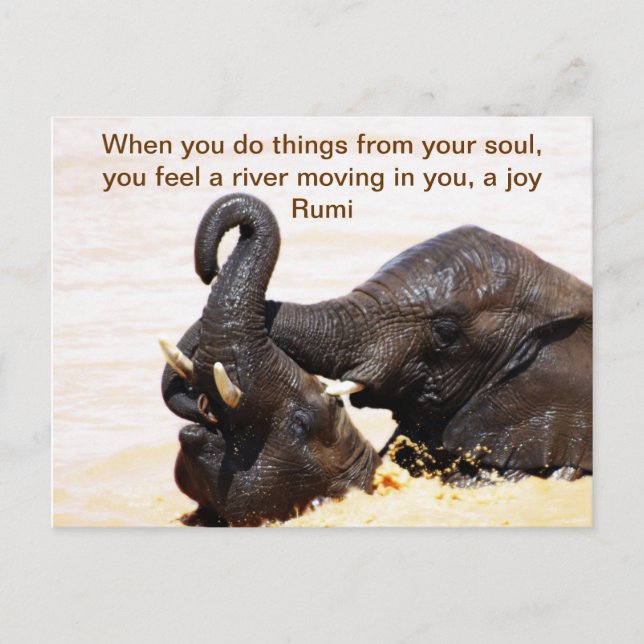 Rumi Soul joy Ankündigungspostkarte (Vorderseite)