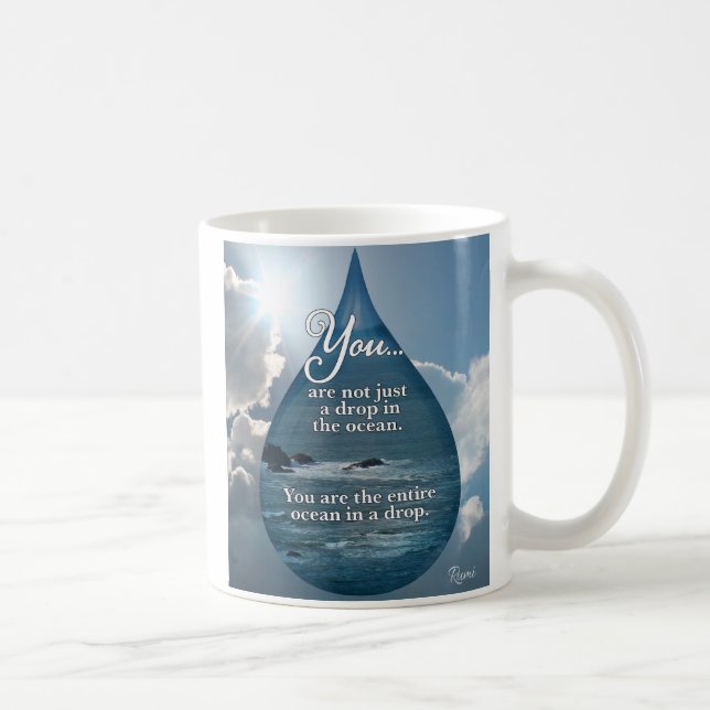 Rumi ~ Tauchen im Ozean Kaffeetasse (Rechts)