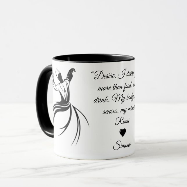 Rumi Valentine Liebe Sie Gedichte Tasse beliebt (Vorderseite Links)