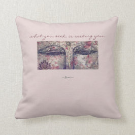 Rumi Zitat-Buddha-Aquarell-Kunst-Wurfs-Kissen Kissen