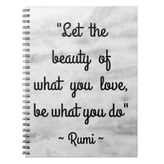 Rumi Zitat inspirierend Notizblock