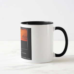 Rumi Zitat und Sonnenuntergang pic auf Tasse