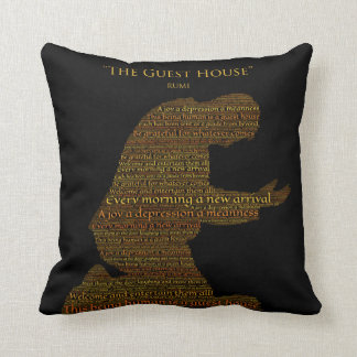 Rumis Gedicht "The Guest House" Throw Pillow Kissen