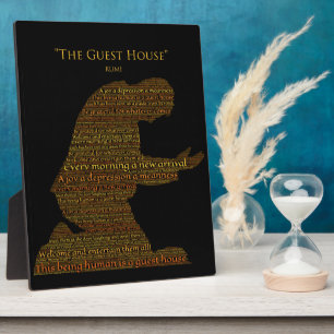 Rumi's "The Guest House" Poem Plaque Fotoplatte
