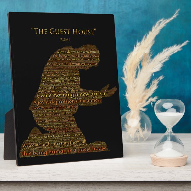 Rumi's "The Guest House" Poem Plaque Fotoplatte (Seite)