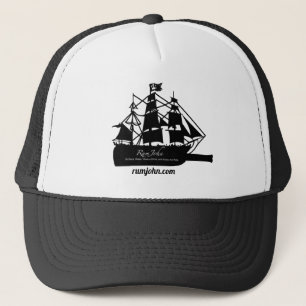RumJohn Black Ship Trucker Hat Truckerkappe