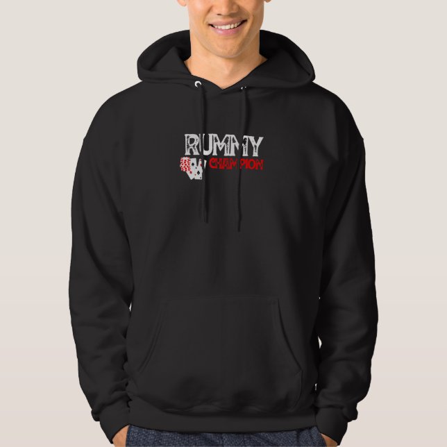 Rummy Champion Casino Games Card Grafikdesign Hoodie (Vorderseite)