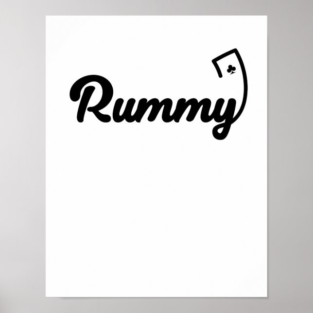 Rummy Kartenspiel Hobby Romme Spielkarte Poster (Vorne)