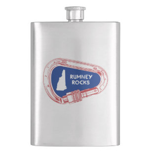 Rumney Rocks Climbing Carabiner Flachmann