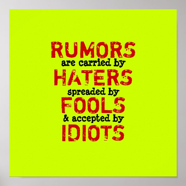 RUMORS ~ 12x12 Poster (Vorne)