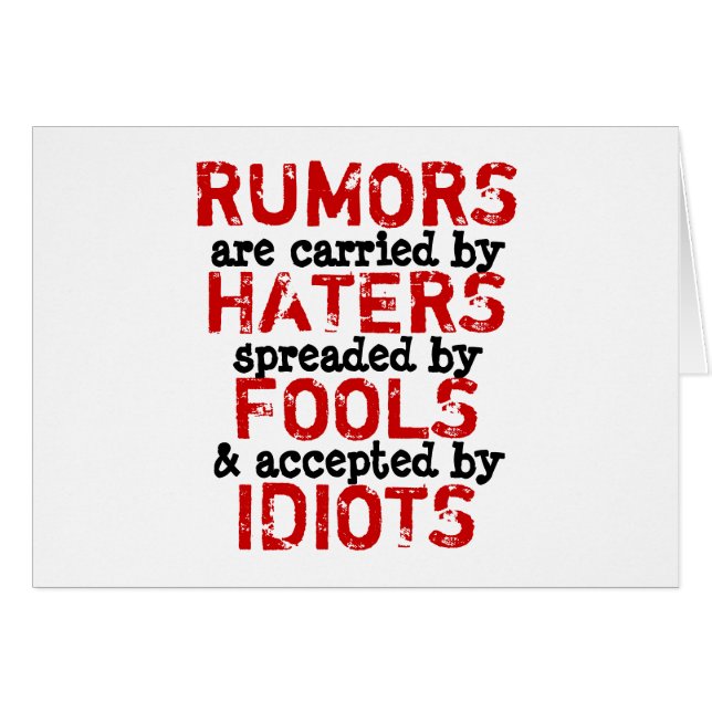 RUMORS ~ Card Truism / Philosophie (Vorderseite (Horizontal))