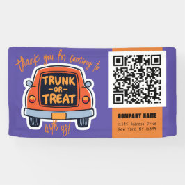 Rumpf oder Leckerei Halloween QR Business Banner