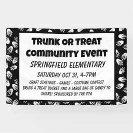 Rumpf oder Leckerei Halloween-Skelettbanner Banner