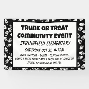 Rumpf oder Leckerei Halloween-Skelettbanner Banner