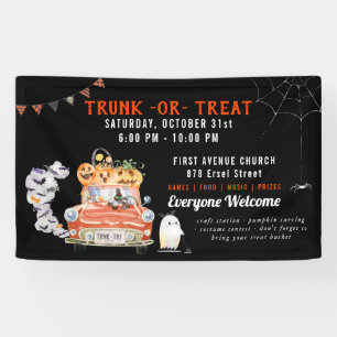 Rumpf oder Leckerei   Modernes Halloween-Party Banner