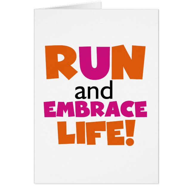 Run and Embrassez Life Orange Pink (Devant)