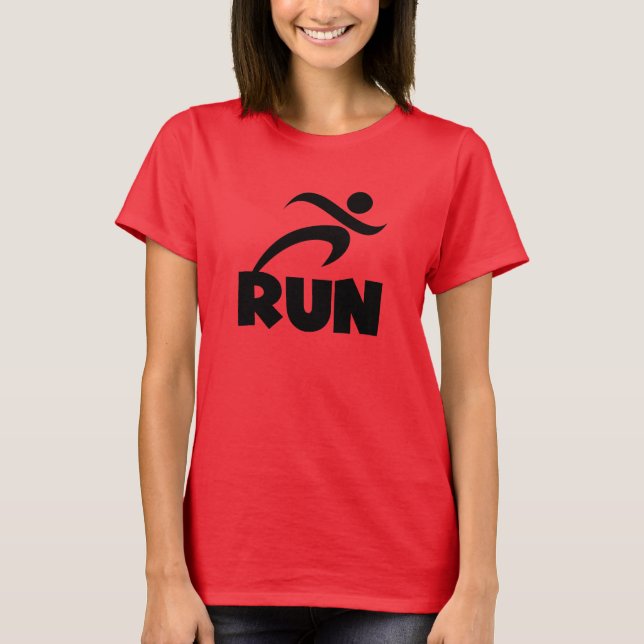 RUN Black T-Shirt (Vorderseite)