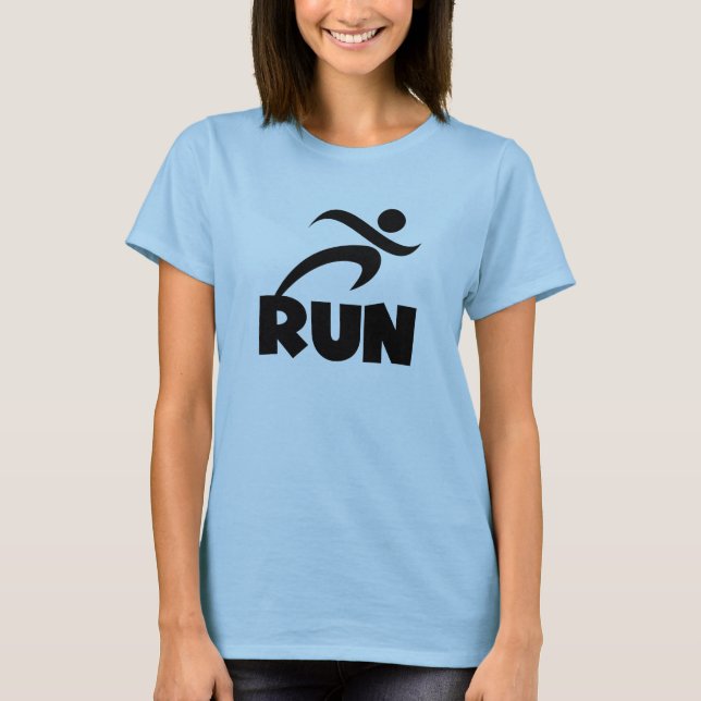 RUN Black T-Shirt (Vorderseite)