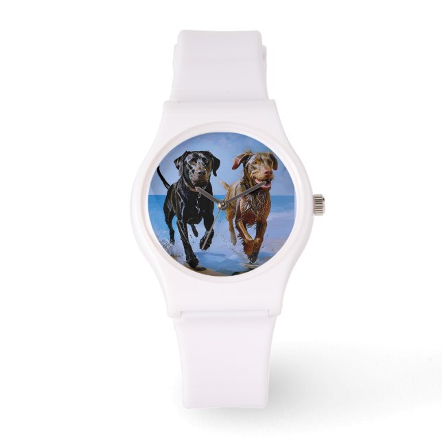 "Run free, run Together" Beachside Best Buddies Armbanduhr (Vorderseite)