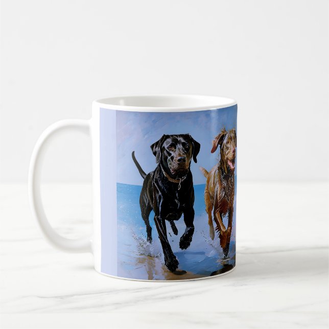 "Run free, run Together" Beachside Best Buddies Kaffeetasse (Links)