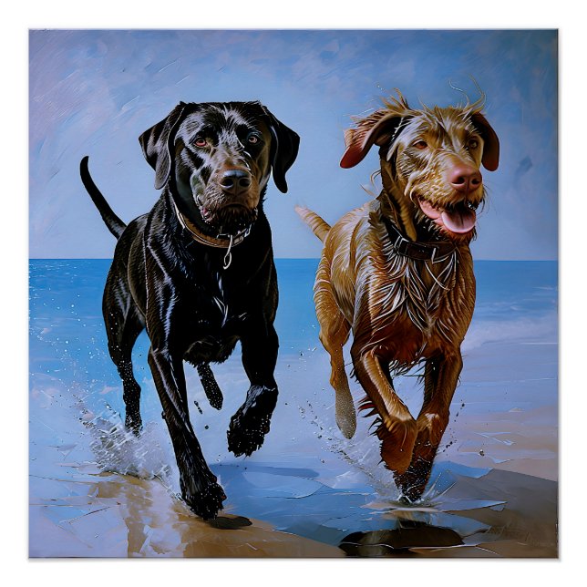 "Run free, run Together" Beachside Best Buddies Poster (Vorderseite)