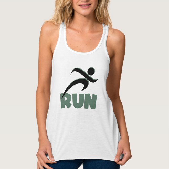 RUN Green Tank Top (Vorderseite)