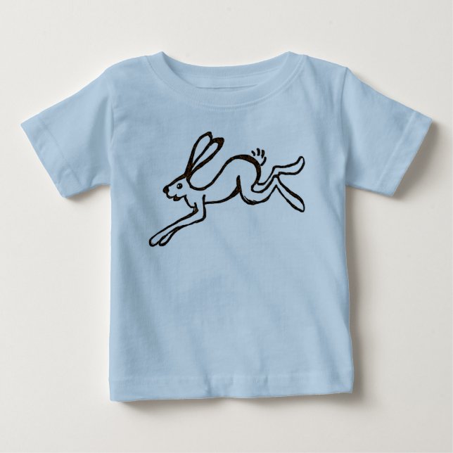 Run-Hase Baby T-shirt (Vorderseite)