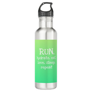 RUN, Hydrat, Essen, Liebe...Stahlwasserflasche Edelstahlflasche