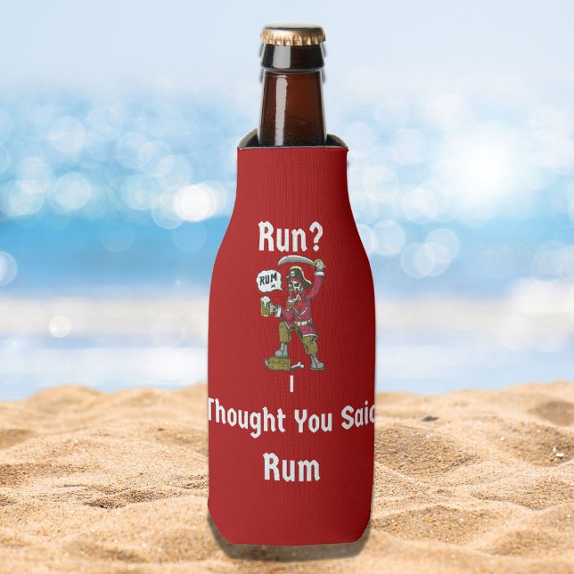Run? I Thought You Said Rum Funny Runners  Can Coo Flaschenkühler (Von Creator hochgeladen)