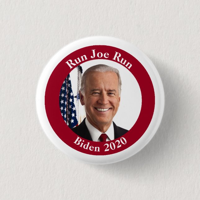 Run Joe Run - Joe Biden - 2020 Button (Vorderseite)